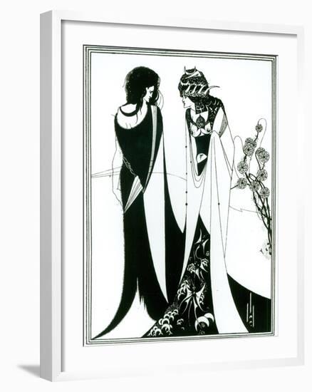 Salome with Her Mother, Herodias, 1894-Aubrey Beardsley-Framed Giclee Print