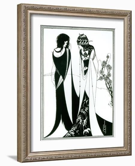 Salome with Her Mother, Herodias, 1894-Aubrey Beardsley-Framed Giclee Print