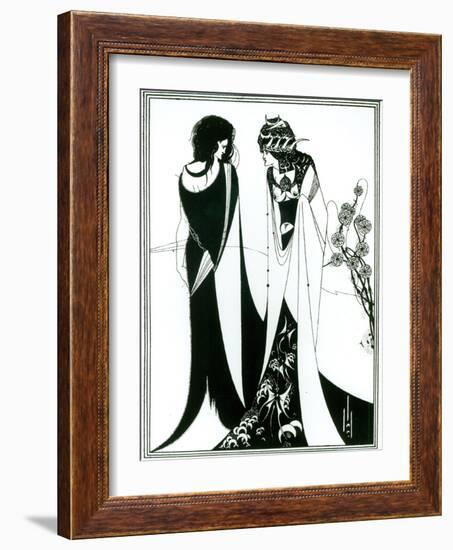 Salome with Her Mother, Herodias, 1894-Aubrey Beardsley-Framed Giclee Print