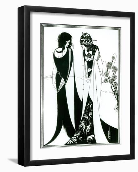 Salome with Her Mother, Herodias, 1894-Aubrey Beardsley-Framed Giclee Print