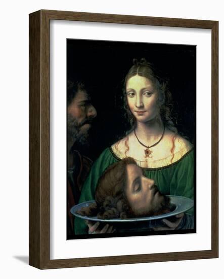 Salome with the Head of John the Baptist, circa 1525-30-Bernardino Luini-Framed Giclee Print