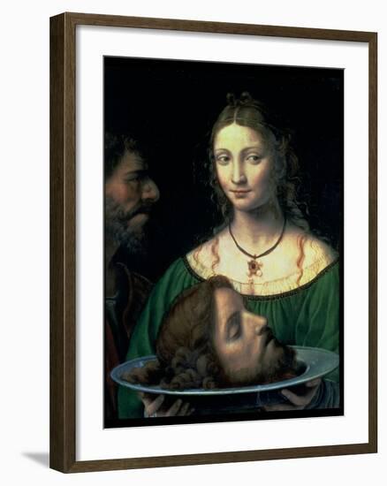 Salome with the Head of John the Baptist, circa 1525-30-Bernardino Luini-Framed Giclee Print