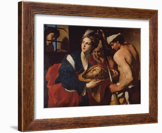 Salome with the Head of John the Baptist-Massimo Stanzioni-Framed Giclee Print