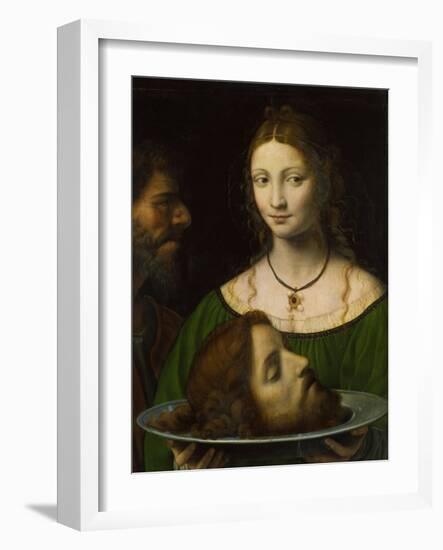 Salome with the Head of John the Baptist-Bernardino Luini-Framed Giclee Print