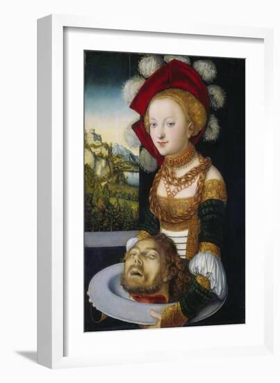 Salome with the Head of John the Baptist-Lucas Cranach, the Elder (Studio of)-Framed Giclee Print