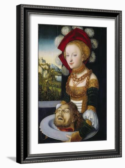 Salome with the Head of John the Baptist-Lucas Cranach, the Elder (Studio of)-Framed Giclee Print