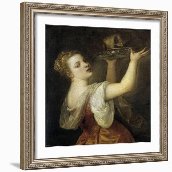 Salome with the Head of John the Baptist-Titian (Tiziano Vecelli)-Framed Giclee Print