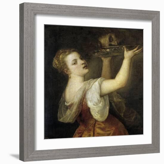 Salome with the Head of John the Baptist-Titian (Tiziano Vecelli)-Framed Giclee Print