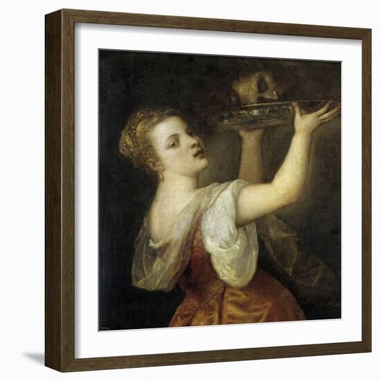 Salome with the Head of John the Baptist-Titian (Tiziano Vecelli)-Framed Giclee Print