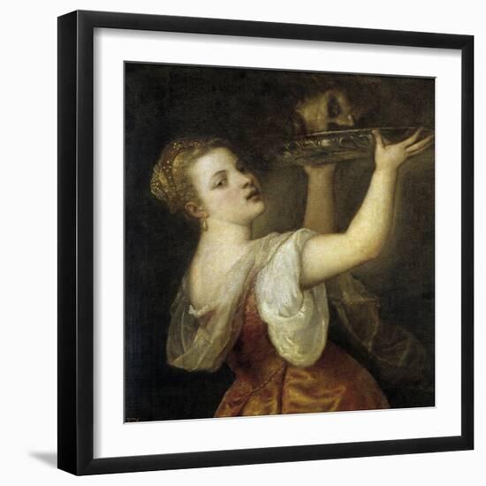 Salome with the Head of John the Baptist-Titian (Tiziano Vecelli)-Framed Giclee Print