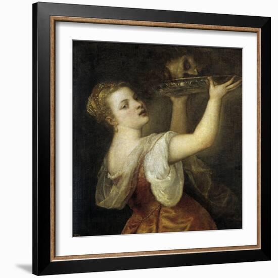 Salome with the Head of John the Baptist-Titian (Tiziano Vecelli)-Framed Giclee Print