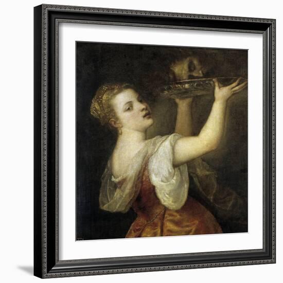 Salome with the Head of John the Baptist-Titian (Tiziano Vecelli)-Framed Giclee Print