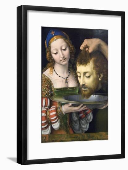 Salome with the Head of Saint John the Baptist-Andrea Solario-Framed Art Print