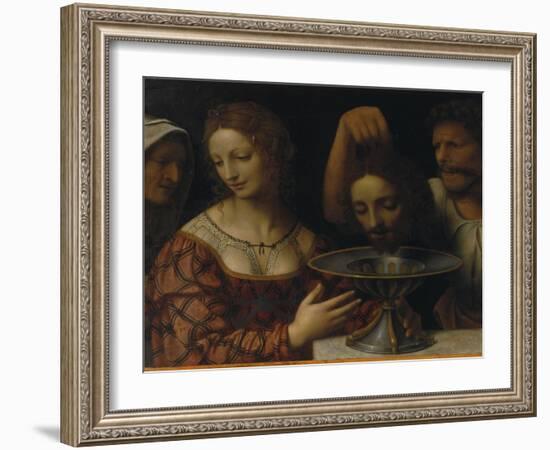 Salome with the Head of St. John the Baptist-Bernardino Luini-Framed Giclee Print