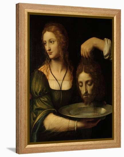 Salome with the Head of the Baptist-Bernardino Luini-Framed Premier Image Canvas