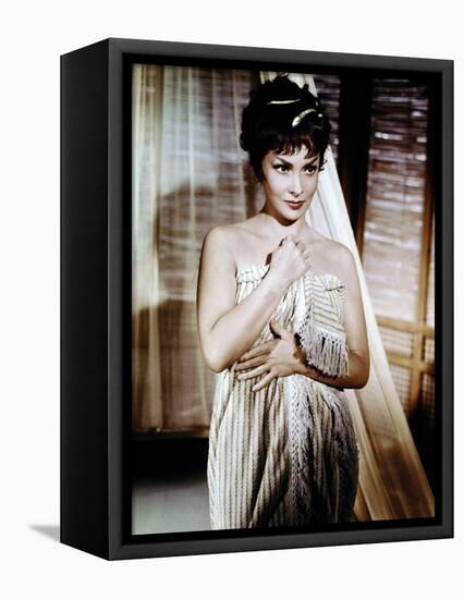 Salomon and la Reine by Saba SOLOMON AND SHEBA by King Vidor with Gina Lollobrigida, 1959 (photo)-null-Framed Stretched Canvas