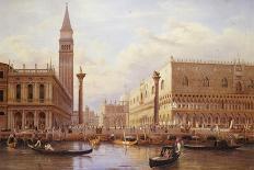 A View of the Piazzetta with the Doges Palace from the Bacino, Venice-Salomon Corrodi-Framed Giclee Print
