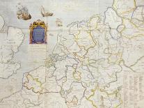 Watercolour Map on Vellum of Northern Europe, 1624-Salomon De Caus-Framed Giclee Print