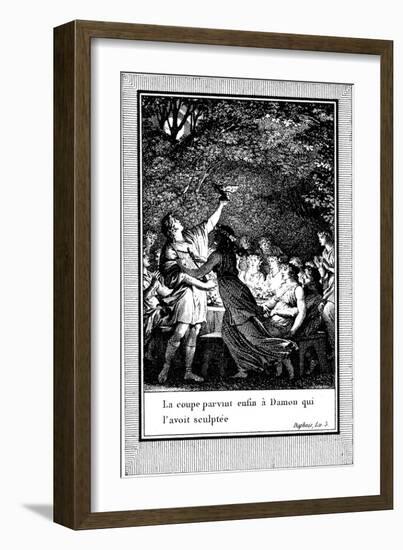 Salomon Gessner's 'Idyllen' - illustration-Jean Michel the Younger Moreau-Framed Giclee Print