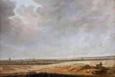 Road in the Dunes with a Carriage-Salomon Jacobsz van Ruisdael-Framed Premier Image Canvas