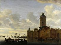 River Estuary with Fortified Town-Salomon Jacobsz van Ruisdael-Giclee Print