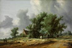 Road in the Dunes with a Carriage-Salomon Jacobsz van Ruisdael-Giclee Print