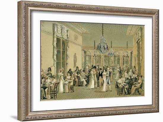 Salon at Café Frascati, Paris ('Le Grand Salon de Frascati')-Philibert-Louis Debucourt-Framed Giclee Print