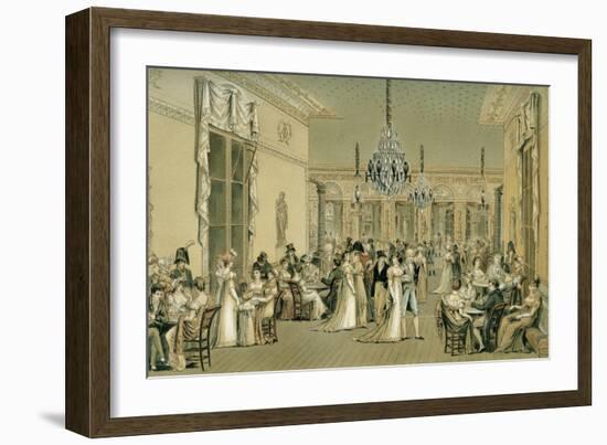 Salon at Café Frascati, Paris ('Le Grand Salon de Frascati')-Philibert-Louis Debucourt-Framed Giclee Print