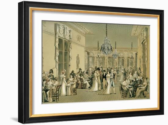 Salon at Café Frascati, Paris ('Le Grand Salon de Frascati')-Philibert-Louis Debucourt-Framed Giclee Print