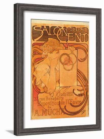 Salon Des Cent, 1897-Alphonse Mucha-Framed Giclee Print