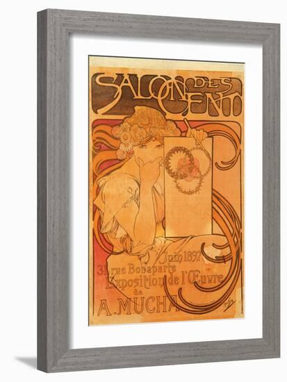 Salon Des Cent, 1897-Alphonse Mucha-Framed Giclee Print