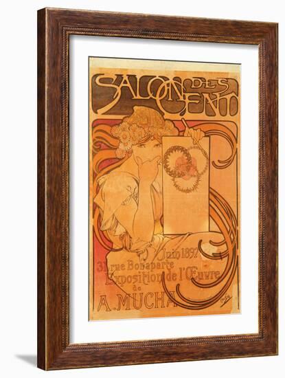 Salon Des Cent, 1897-Alphonse Mucha-Framed Giclee Print