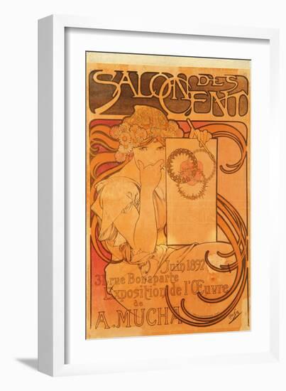 Salon Des Cent, 1897-Alphonse Mucha-Framed Giclee Print