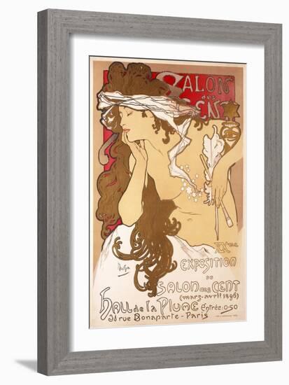 Salon des Cent 20th Exhibition-Alphonse Mucha-Framed Art Print