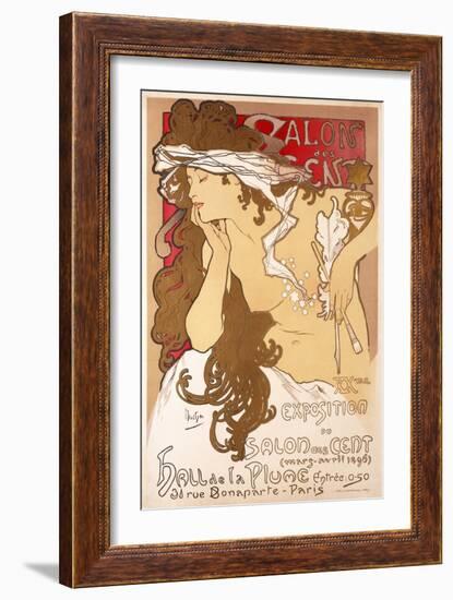 Salon des Cent 20th Exhibition-Alphonse Mucha-Framed Art Print