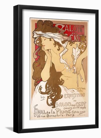 Salon des Cent 20th Exhibition-Alphonse Mucha-Framed Art Print