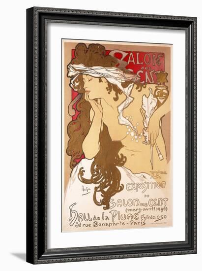 Salon des Cent 20th Exhibition-Alphonse Mucha-Framed Art Print