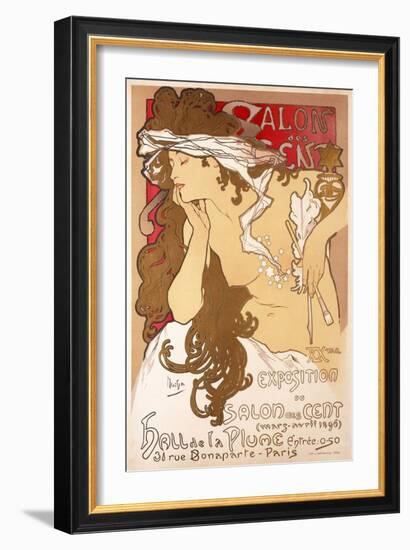 Salon des Cent 20th Exhibition-Alphonse Mucha-Framed Art Print