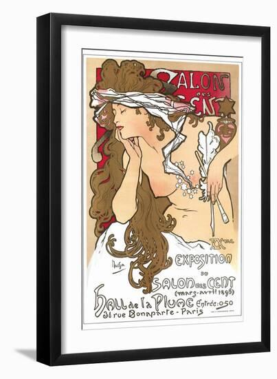 Salon Des Cent-Exhibition-Alphonse Mucha-Framed Art Print