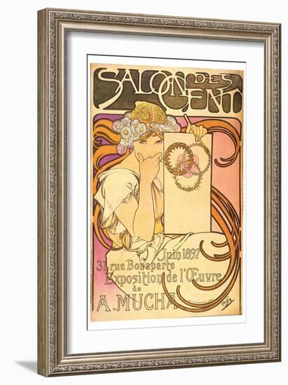 Salon Des Cent-Exhibition-Alphonse Mucha-Framed Art Print