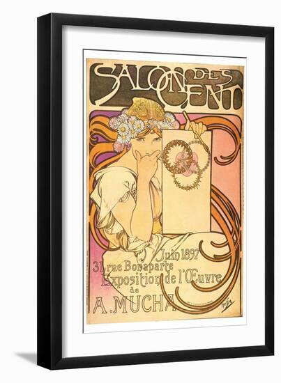 Salon Des Cent-Exhibition-Alphonse Mucha-Framed Art Print