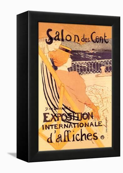 Salon des Cent: Exposition Internationale d'Affiches-Henri de Toulouse-Lautrec-Framed Stretched Canvas