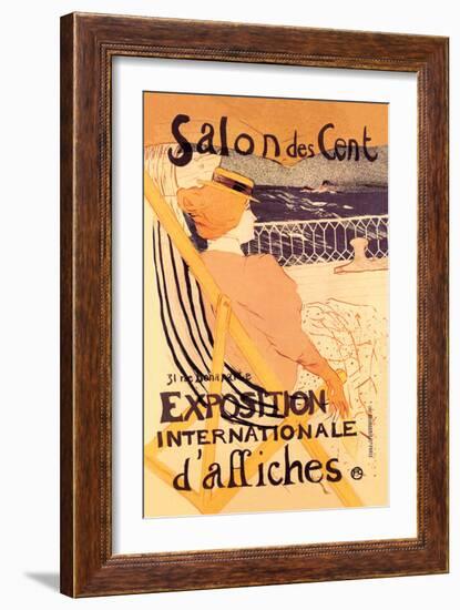Salon des Cent: Exposition Internationale d'Affiches-Henri de Toulouse-Lautrec-Framed Art Print