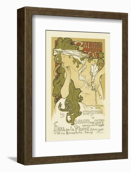 Salon Des Cent, Hall De La Plume-Alphonse Mucha-Framed Premium Giclee Print