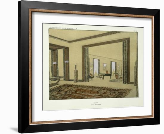 Salon, from 'Repertoire of Modern Taste', Published 1929 (Colour Litho)-Jacques-emile Ruhlmann-Framed Giclee Print