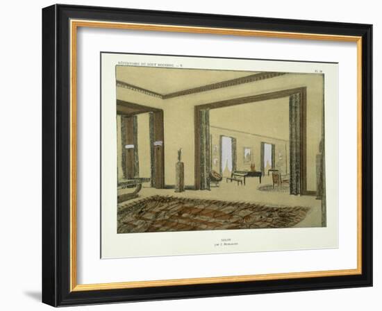 Salon, from 'Repertoire of Modern Taste', Published 1929 (Colour Litho)-Jacques-emile Ruhlmann-Framed Giclee Print