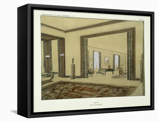 Salon, from 'Repertoire of Modern Taste', Published 1929 (Colour Litho)-Jacques-emile Ruhlmann-Framed Premier Image Canvas