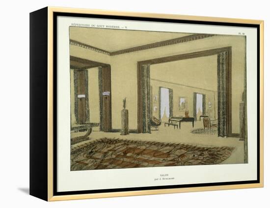 Salon, from 'Repertoire of Modern Taste', Published 1929 (Colour Litho)-Jacques-emile Ruhlmann-Framed Premier Image Canvas