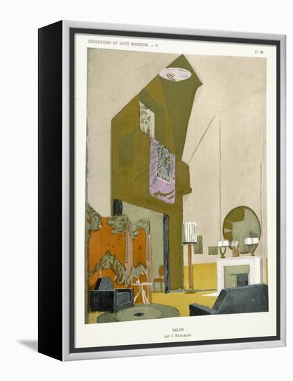 Salon, from 'Repertoire of Modern Taste', Published 1929 (Colour Litho)-Jacques-emile Ruhlmann-Framed Premier Image Canvas