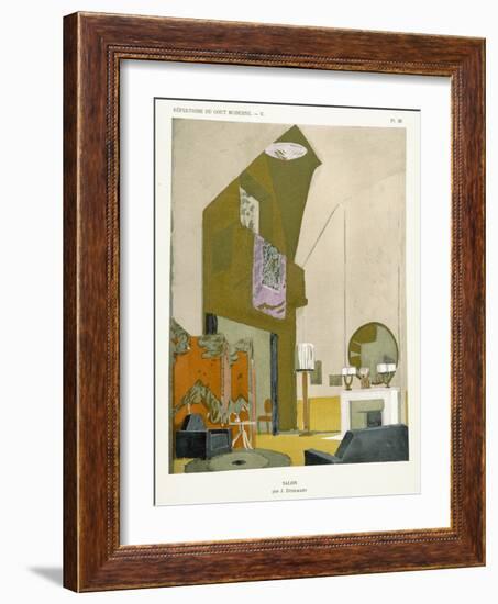 Salon, from 'Repertoire of Modern Taste', Published 1929 (Colour Litho)-Jacques-emile Ruhlmann-Framed Giclee Print